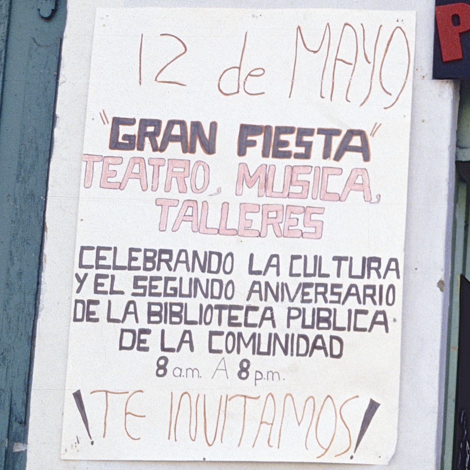 Afiche de invitación a la 'Gran Fiesta'
